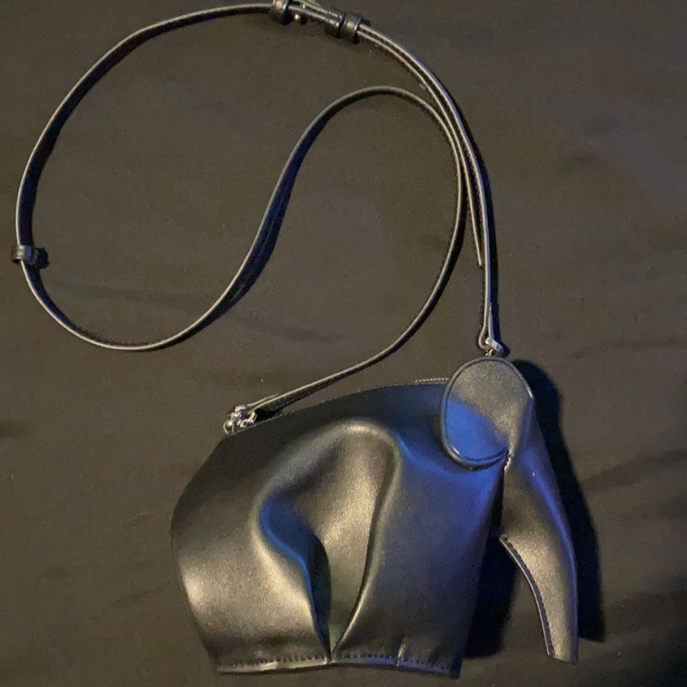 Loewe Mini Black Elephant Leather Bag